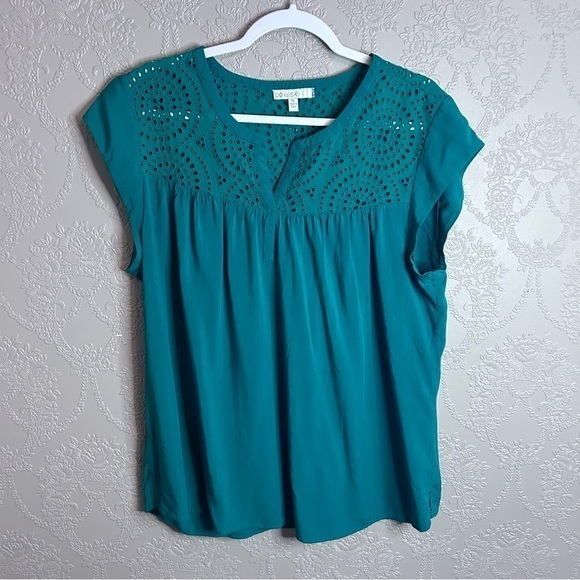 pale sky Tops - Pale Sky green blouse XL great condition